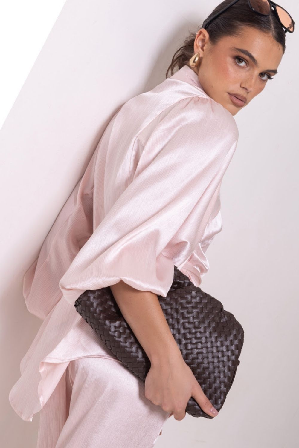 Paris Lace Insert Shirt Powder Pink